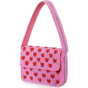 Beaded Shoulder Bag - Handmade Beaded Handbag, Clutch, Purse for Valentine's Day